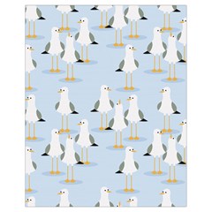 Cute Seagulls Seamless Pattern Light Blue Background Drawstring Bag (small) by Bedest