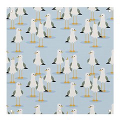 Cute Seagulls Seamless Pattern Light Blue Background Banner And Sign 4  X 4  by Bedest