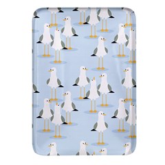 Cute Seagulls Seamless Pattern Light Blue Background Rectangular Glass Fridge Magnet (4 Pack) by Bedest