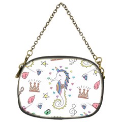 Seamless Pattern Cute Unicorn Cartoon Hand Drawn Chain Purse (two Sides) by Bedest