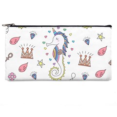 Seamless Pattern Cute Unicorn Cartoon Hand Drawn Pencil Case by Bedest