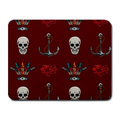 Tattoo Old School Background Pattern Small Mousepad by Bedest