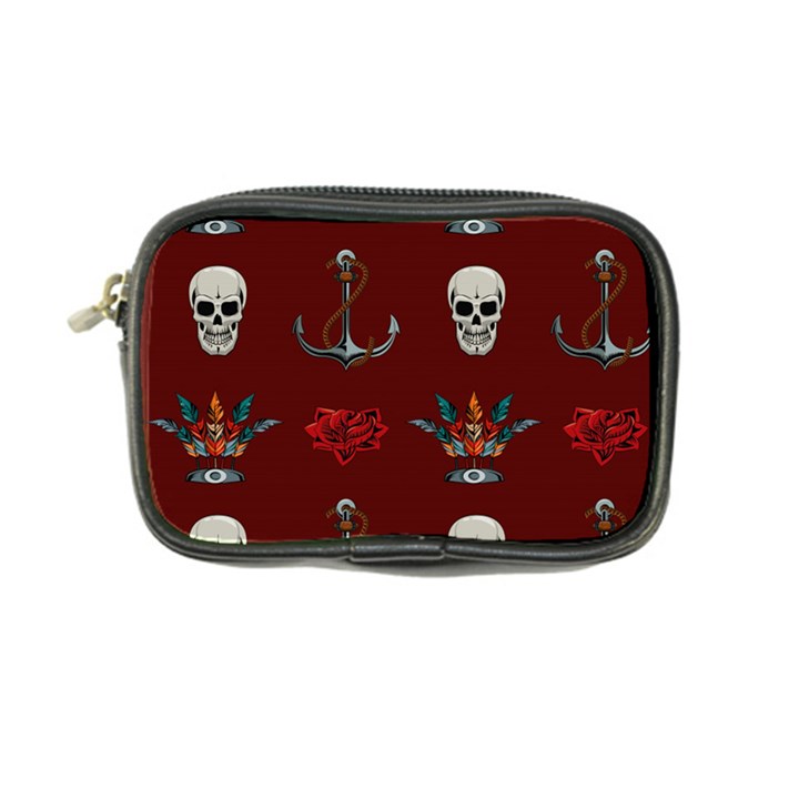 Tattoo Old School Background Pattern Coin Purse