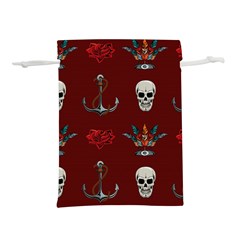 Tattoo Old School Background Pattern Lightweight Drawstring Pouch (l) by Bedest