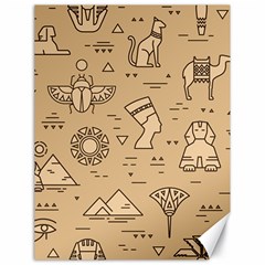 Egyptian Seamless Pattern Symbols Landmarks Signs Egypt Canvas 18  X 24  by Bedest