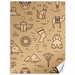 Egyptian Seamless Pattern Symbols Landmarks Signs Egypt Canvas 36  X 48  by Bedest