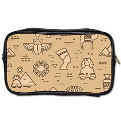 Egyptian Seamless Pattern Symbols Landmarks Signs Egypt Toiletries Bag (two Sides) by Bedest