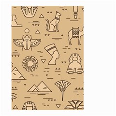 Egyptian Seamless Pattern Symbols Landmarks Signs Egypt Small Garden Flag (two Sides) by Bedest