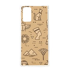 Egyptian Seamless Pattern Symbols Landmarks Signs Egypt Samsung Galaxy Note 20 Tpu Uv Case by Bedest