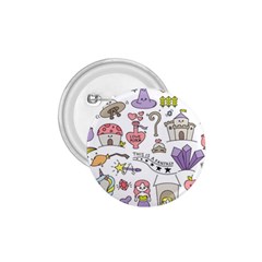 Fantasy Things Doodle Style Vector Illustration 1 75  Buttons by Bedest