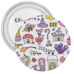 Fantasy Things Doodle Style Vector Illustration 3  Buttons by Bedest