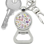 Fantasy Things Doodle Style Vector Illustration Bottle Opener Key Chain Front