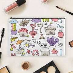 Fantasy Things Doodle Style Vector Illustration Cosmetic Bag (large) by Bedest