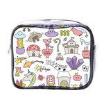 Fantasy Things Doodle Style Vector Illustration Mini Toiletries Bag (One Side) Front