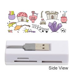 Fantasy Things Doodle Style Vector Illustration Memory Card Reader (stick) by Bedest