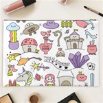 Fantasy Things Doodle Style Vector Illustration Cosmetic Bag (XXL) Back