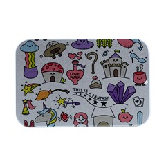 Fantasy Things Doodle Style Vector Illustration Open Lid Metal Box (silver)   by Bedest