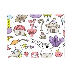 Fantasy Things Doodle Style Vector Illustration Premium Plush Fleece Blanket (mini) by Bedest