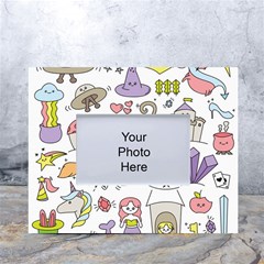 Fantasy Things Doodle Style Vector Illustration White Tabletop Photo Frame 4 x6  by Bedest