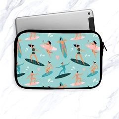 Beach Surfing Surfers With Surfboards Surfer Rides Wave Summer Outdoors Surfboards Seamless Pattern Apple Ipad Mini Zipper Cases by Bedest