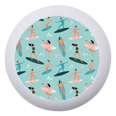 Beach Surfing Surfers With Surfboards Surfer Rides Wave Summer Outdoors Surfboards Seamless Pattern Dento Box With Mirror by Bedest