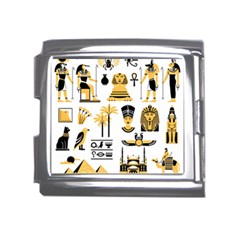 Egypt Symbols Decorative Icons Set Mega Link Italian Charm (18mm) by Bedest