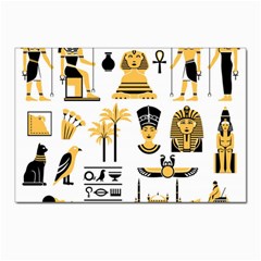 Egypt Symbols Decorative Icons Set Postcard 4 x 6  (pkg Of 10) by Bedest