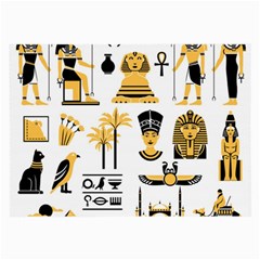 Egypt Symbols Decorative Icons Set Large Glasses Cloth by Bedest