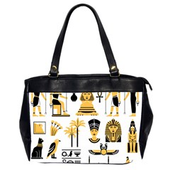 Egypt Symbols Decorative Icons Set Oversize Office Handbag (2 Sides) by Bedest