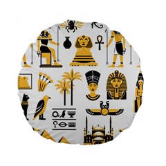 Egypt Symbols Decorative Icons Set Standard 15  Premium Round Cushions by Bedest