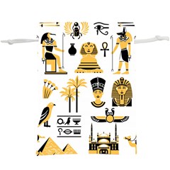 Egypt Symbols Decorative Icons Set Lightweight Drawstring Pouch (xl) by Bedest