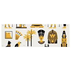 Egypt Symbols Decorative Icons Set Banner And Sign 9  X 3  by Bedest