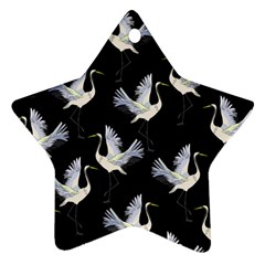 Crane Pattern Star Ornament (two Sides) by Bedest