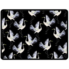 Crane Pattern Two Sides Fleece Blanket (large) by Bedest