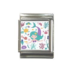 Set Cute Mermaid Seaweeds Marine In Habitants Italian Charm (13mm)