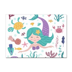 Set Cute Mermaid Seaweeds Marine In Habitants Sticker A4 (100 pack)