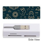 Dark Seamless Pattern Symbols Landmarks Sign Egypt Memory Card Reader (Stick) Front