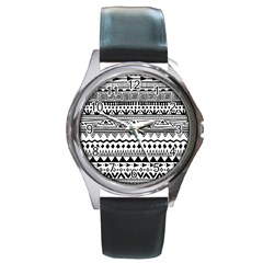 Boho Style Pattern Round Metal Watch by Bedest