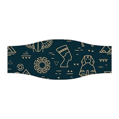 Dark Seamless Pattern Symbols Landmarks Sign Egypt Stretchable Headband by Bedest