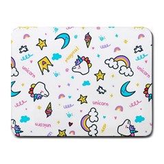 Unicorns Rainbows Seamless Pattern Small Mousepad