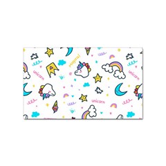 Unicorns Rainbows Seamless Pattern Sticker Rectangular (100 Pack) by Bedest