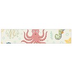 Underwater Seamless Pattern Light Background Funny Small Premium Plush Fleece Scarf Front