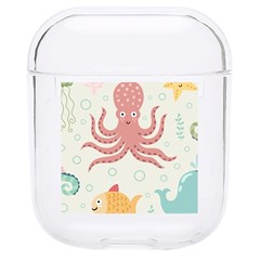 Underwater Seamless Pattern Light Background Funny Hard Pc Airpods 1/2 Case by Bedest