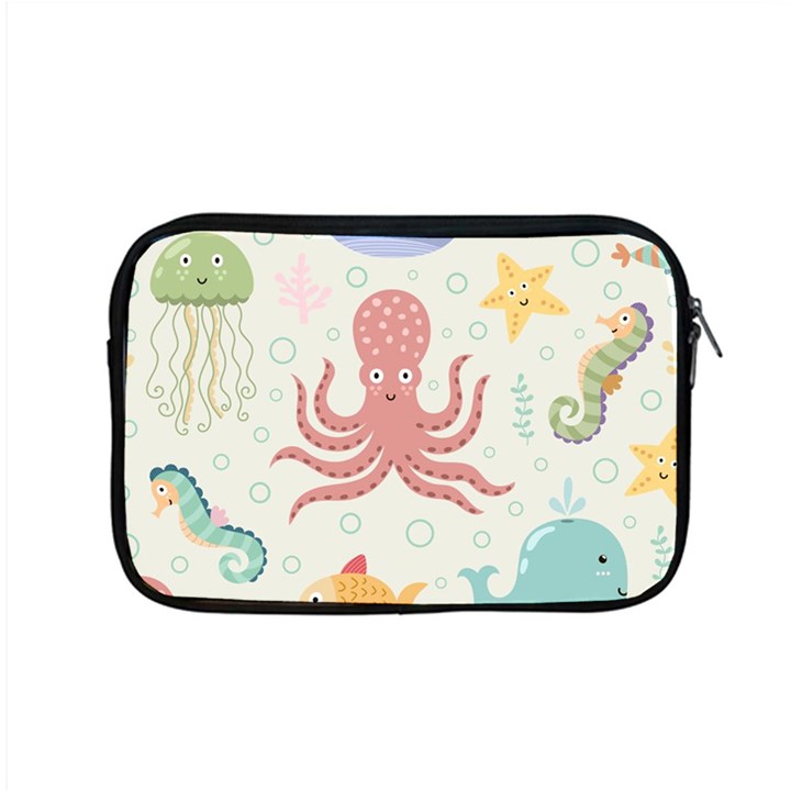 Underwater Seamless Pattern Light Background Funny Apple MacBook Pro 15  Zipper Case