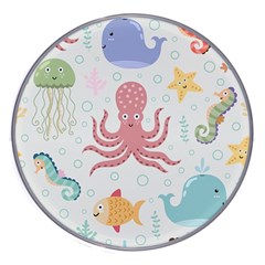 Underwater Seamless Pattern Light Background Funny Wireless Fast Charger(white) by Bedest