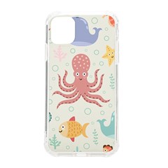 Underwater Seamless Pattern Light Background Funny Iphone 11 Tpu Uv Print Case by Bedest