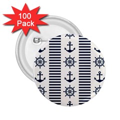 Nautical Seamless Pattern Vector Illustration 2 25  Buttons (100 Pack)  by Bedest