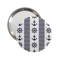 Nautical Seamless Pattern Vector Illustration 2 25  Handbag Mirrors by Bedest