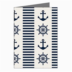 Nautical Seamless Pattern Vector Illustration Greeting Cards (pkg Of 8) by Bedest