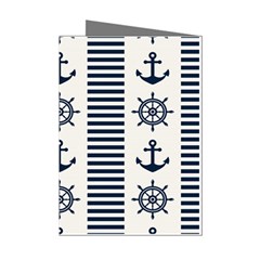 Nautical Seamless Pattern Vector Illustration Mini Greeting Cards (pkg Of 8) by Bedest